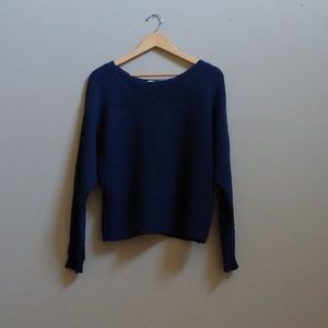 NWT Caslon Navy Boat Neck Sweater, sz medium